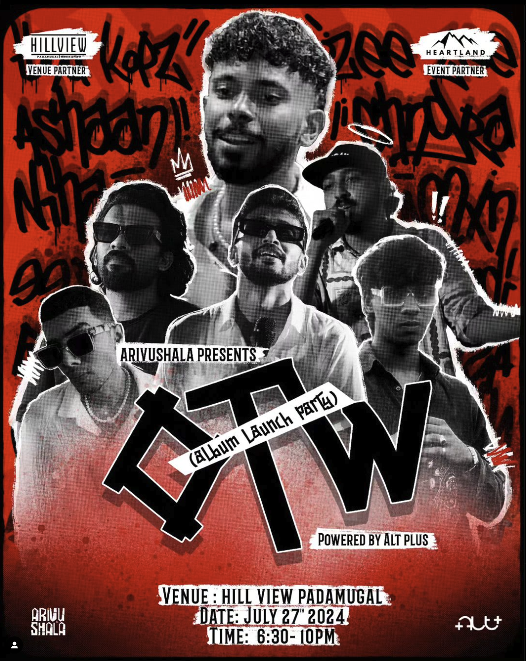 OTW album launch party poster — Hill View, Padamugal
