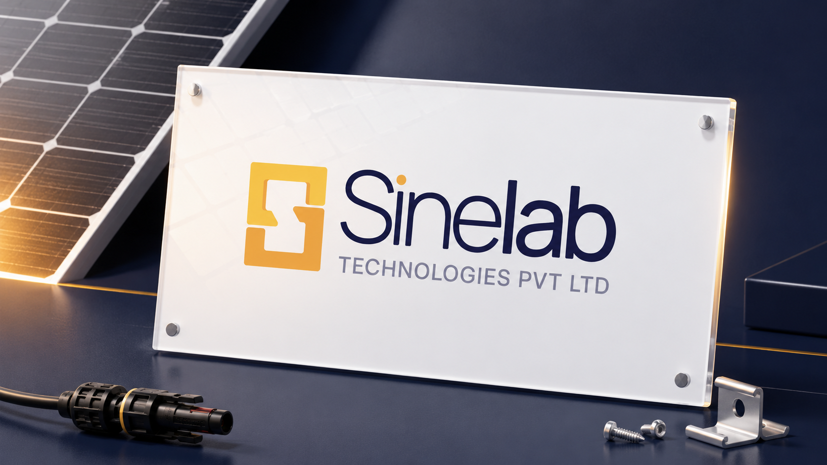 Sinelab solar brand and website visual