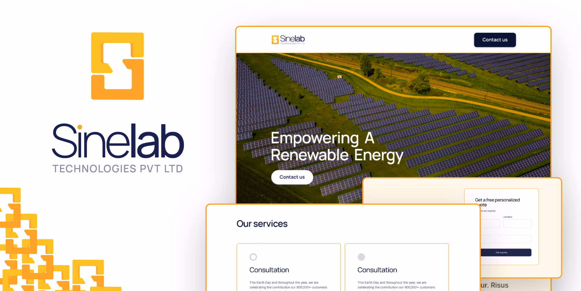 Sinelab brand system — logo, palette, typography, and identity assets