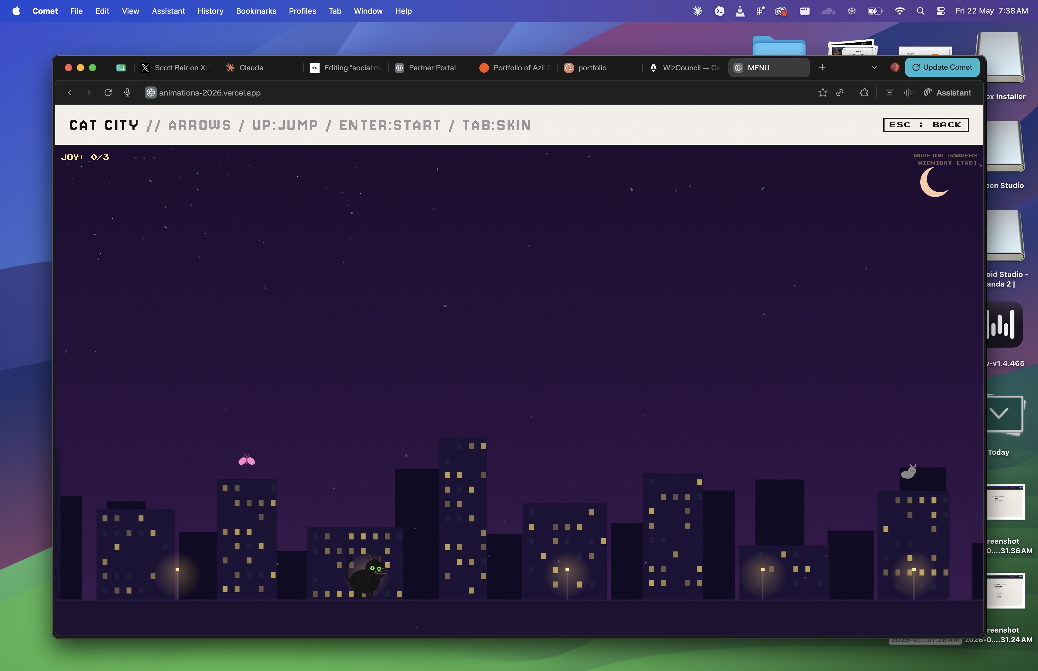 Cat City — a custom browser game built for the Zeeday Experiment