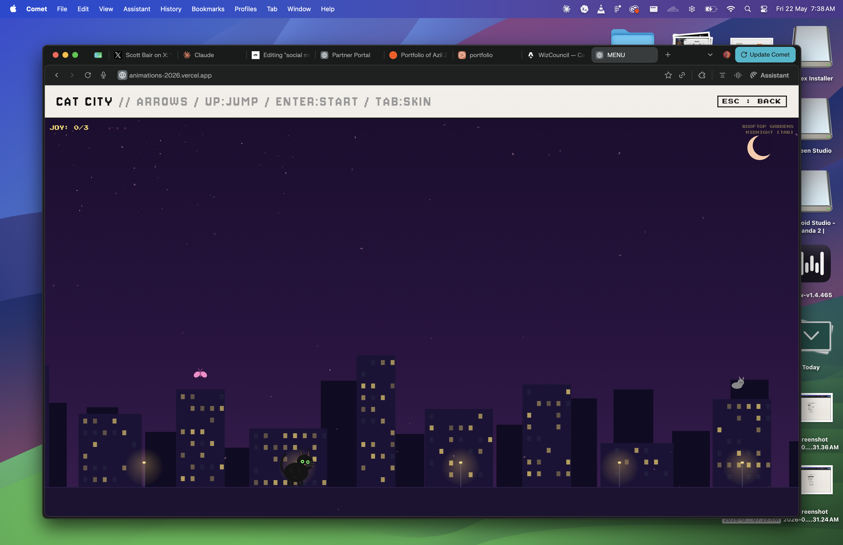 Cat City — a custom browser game built for the Zeeday Experiment