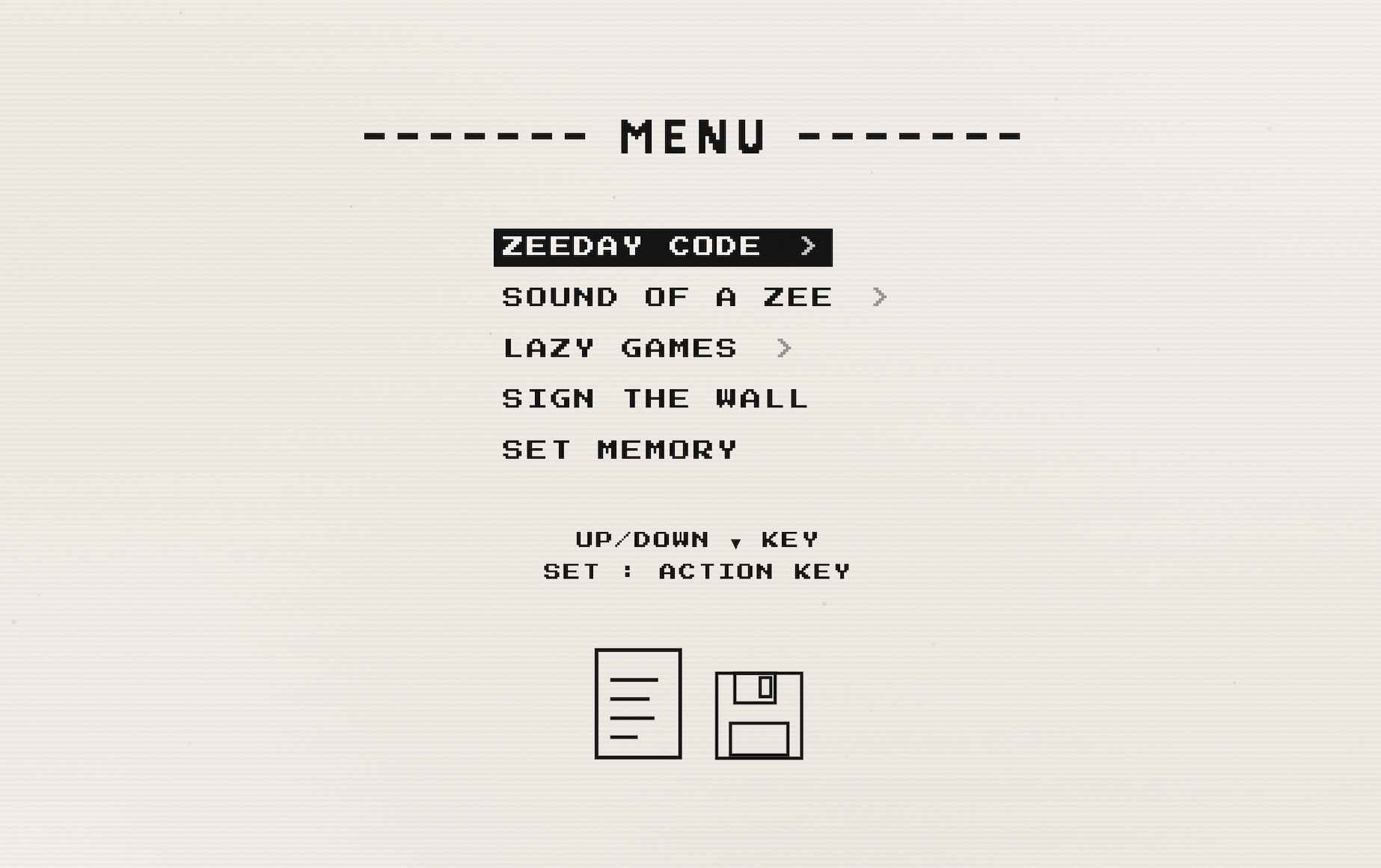 Zeeday Experiment — a retro terminal-style creative hub